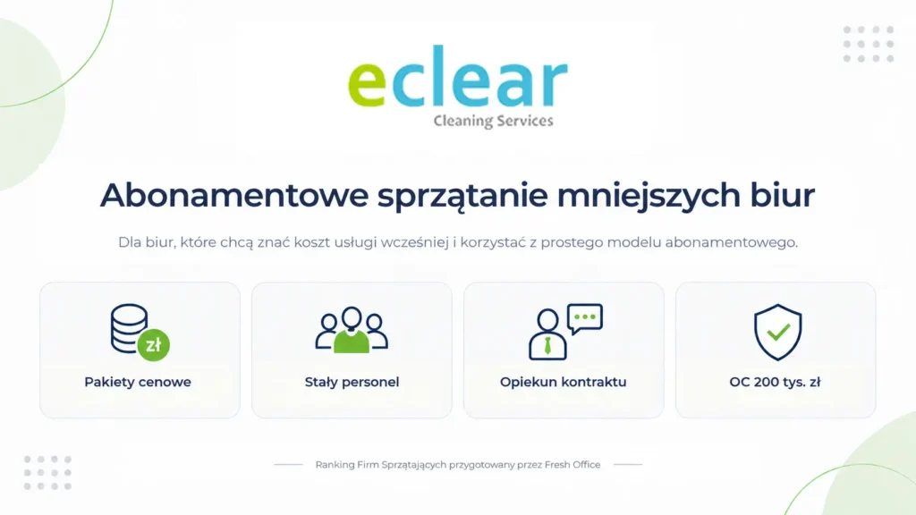 Ranking firm sprzątających – eClear