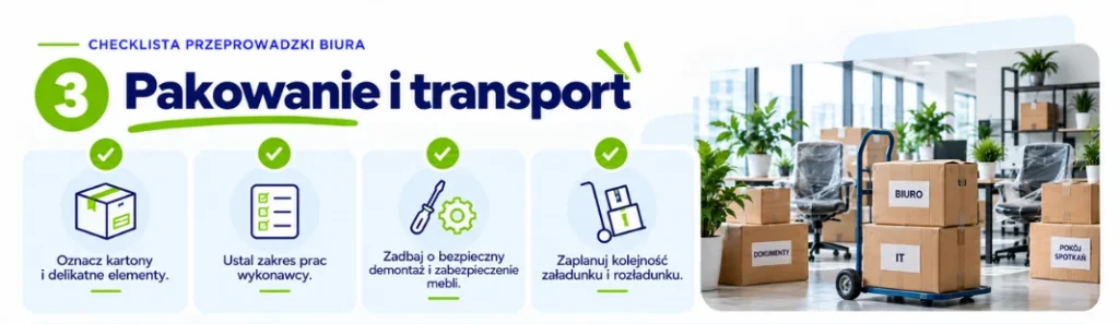 checklista przeprowadzki biura – pakowanie i transport