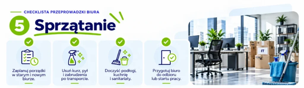 checklista przeprowadzki biura – sprzątanie